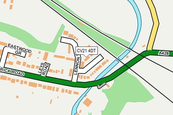 CV21 4DT map - OS OpenMap – Local (Ordnance Survey)