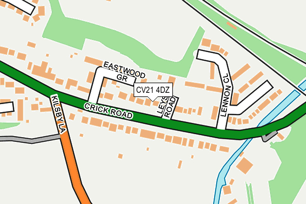 CV21 4DZ map - OS OpenMap – Local (Ordnance Survey)