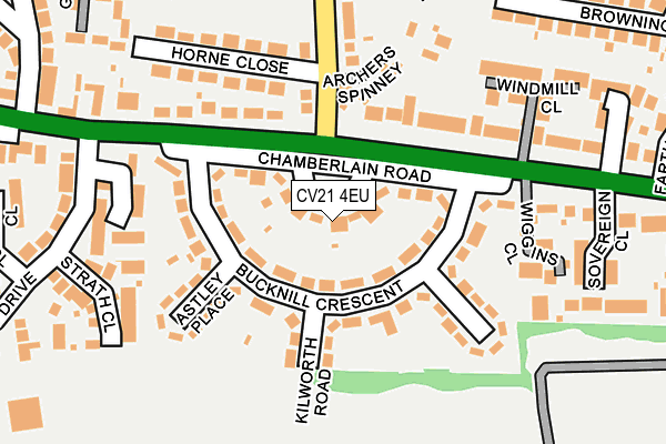 CV21 4EU map - OS OpenMap – Local (Ordnance Survey)