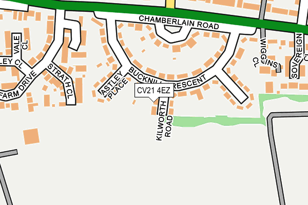 CV21 4EZ map - OS OpenMap – Local (Ordnance Survey)