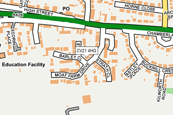 CV21 4HG map - OS OpenMap – Local (Ordnance Survey)