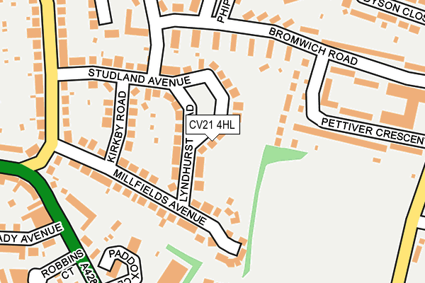 CV21 4HL map - OS OpenMap – Local (Ordnance Survey)