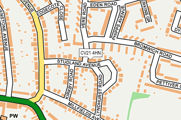 CV21 4HN map - OS OpenMap – Local (Ordnance Survey)