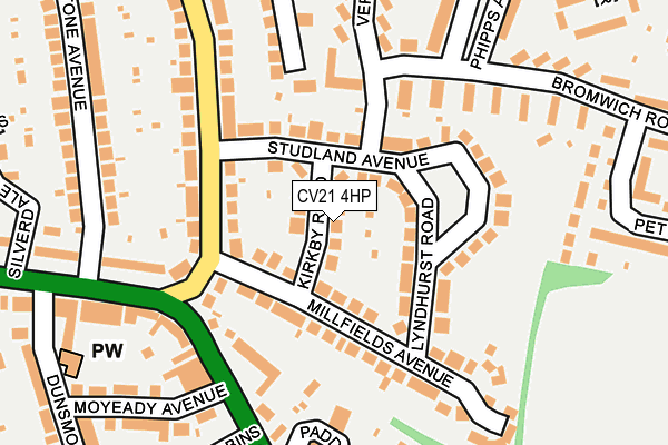 CV21 4HP map - OS OpenMap – Local (Ordnance Survey)