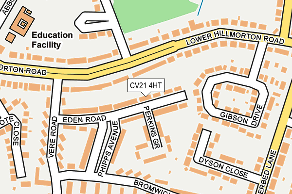 CV21 4HT map - OS OpenMap – Local (Ordnance Survey)