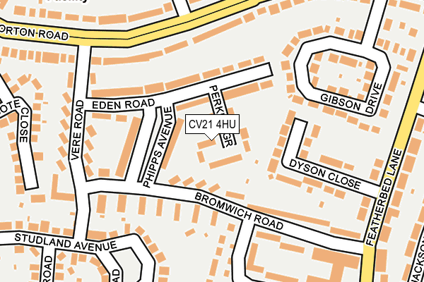 CV21 4HU map - OS OpenMap – Local (Ordnance Survey)