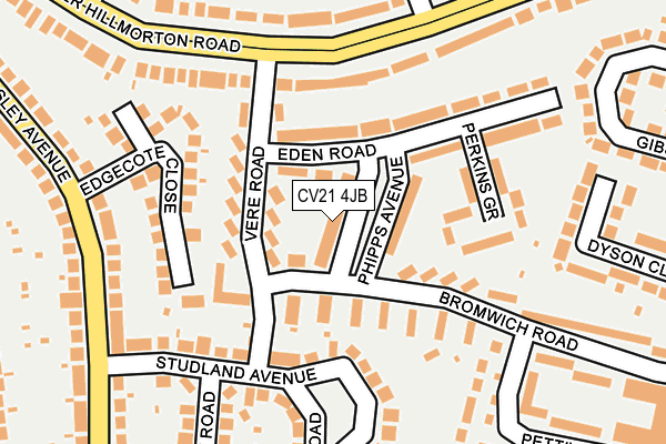 CV21 4JB map - OS OpenMap – Local (Ordnance Survey)