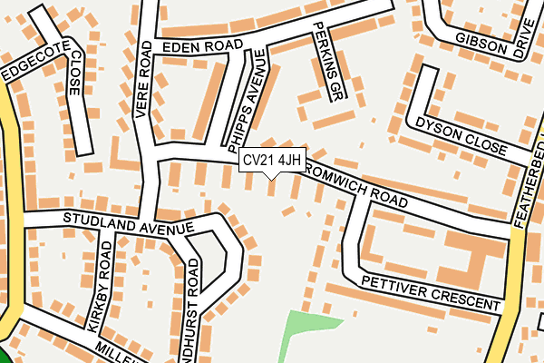 CV21 4JH map - OS OpenMap – Local (Ordnance Survey)