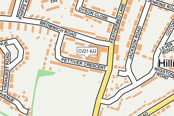 CV21 4JJ map - OS OpenMap – Local (Ordnance Survey)