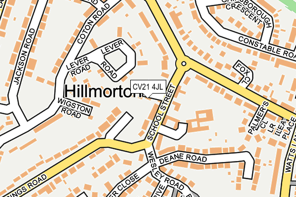 CV21 4JL map - OS OpenMap – Local (Ordnance Survey)