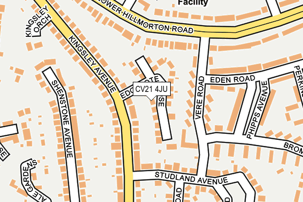 CV21 4JU map - OS OpenMap – Local (Ordnance Survey)