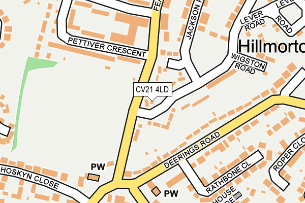 CV21 4LD map - OS OpenMap – Local (Ordnance Survey)