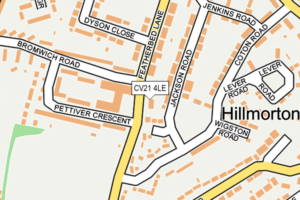 CV21 4LE map - OS OpenMap – Local (Ordnance Survey)