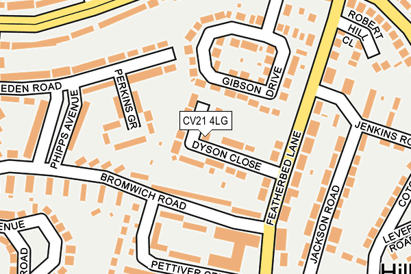 CV21 4LG map - OS OpenMap – Local (Ordnance Survey)