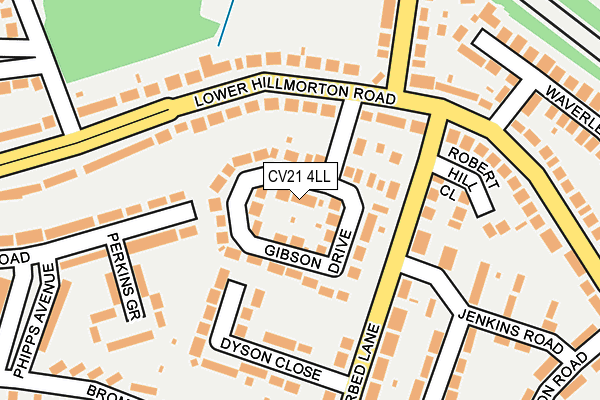 CV21 4LL map - OS OpenMap – Local (Ordnance Survey)