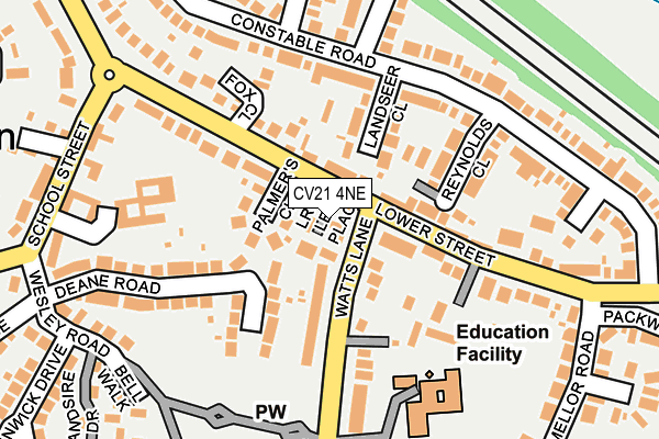 CV21 4NE map - OS OpenMap – Local (Ordnance Survey)