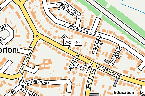 CV21 4NP map - OS OpenMap – Local (Ordnance Survey)