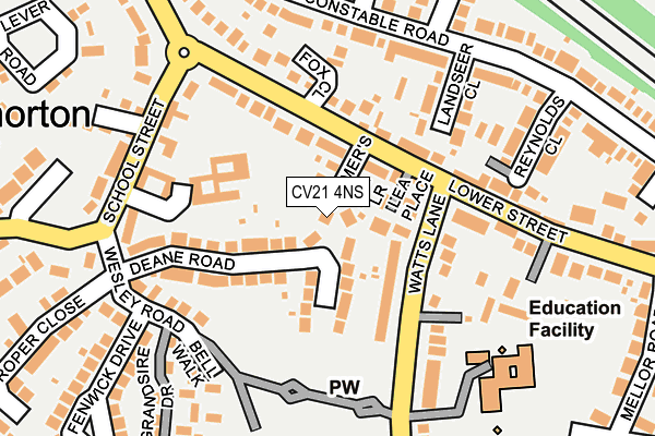 CV21 4NS map - OS OpenMap – Local (Ordnance Survey)