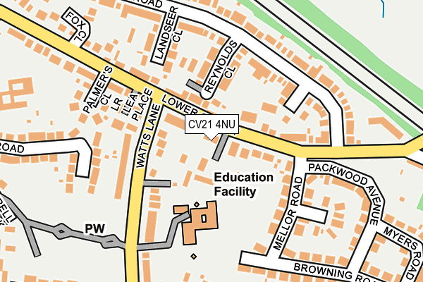 CV21 4NU map - OS OpenMap – Local (Ordnance Survey)