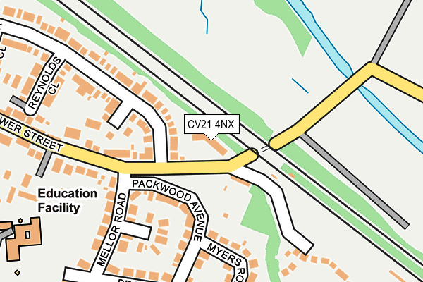 CV21 4NX map - OS OpenMap – Local (Ordnance Survey)