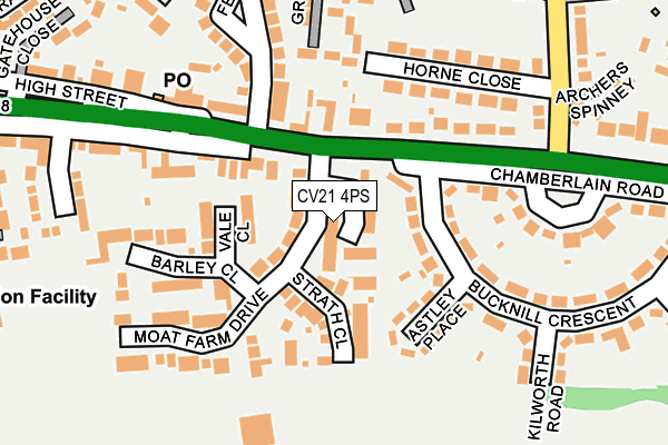 CV21 4PS map - OS OpenMap – Local (Ordnance Survey)