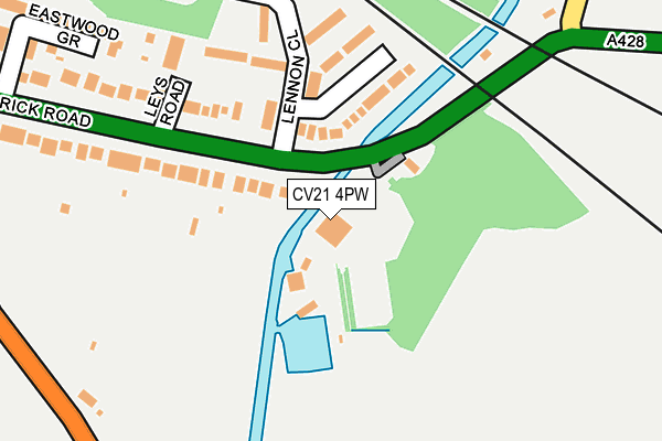 CV21 4PW map - OS OpenMap – Local (Ordnance Survey)