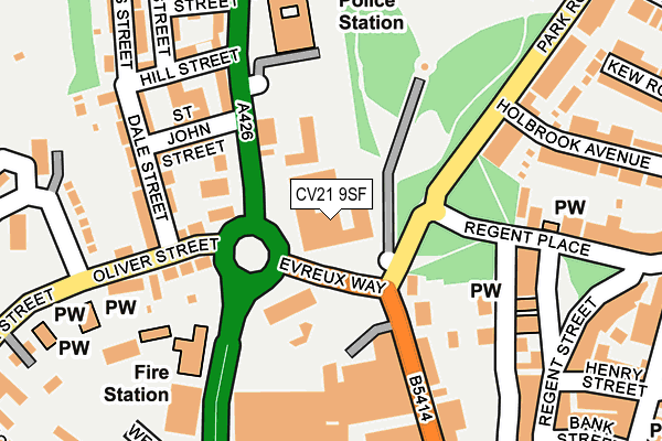 CV21 9SF map - OS OpenMap – Local (Ordnance Survey)