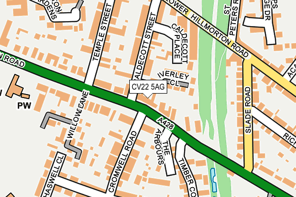 CV22 5AG map - OS OpenMap – Local (Ordnance Survey)