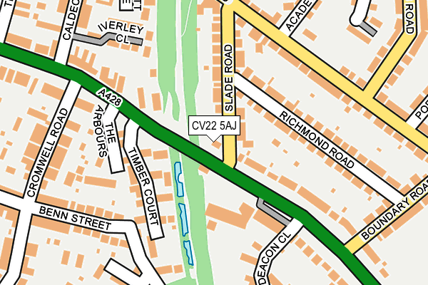 CV22 5AJ map - OS OpenMap – Local (Ordnance Survey)