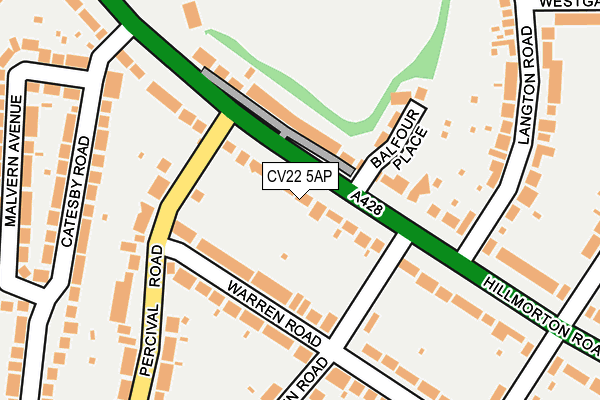 CV22 5AP map - OS OpenMap – Local (Ordnance Survey)