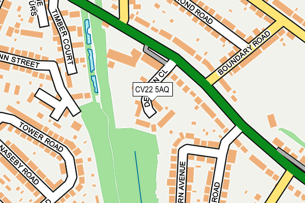 CV22 5AQ map - OS OpenMap – Local (Ordnance Survey)