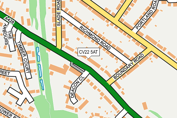 CV22 5AT map - OS OpenMap – Local (Ordnance Survey)