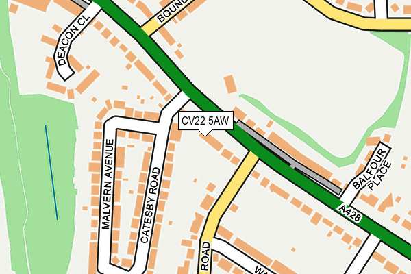 CV22 5AW map - OS OpenMap – Local (Ordnance Survey)