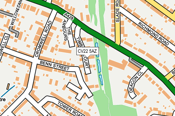 CV22 5AZ map - OS OpenMap – Local (Ordnance Survey)