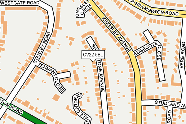 CV22 5BL map - OS OpenMap – Local (Ordnance Survey)