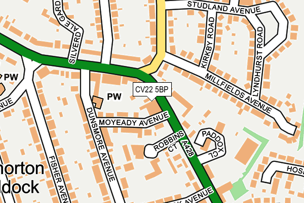 CV22 5BP map - OS OpenMap – Local (Ordnance Survey)