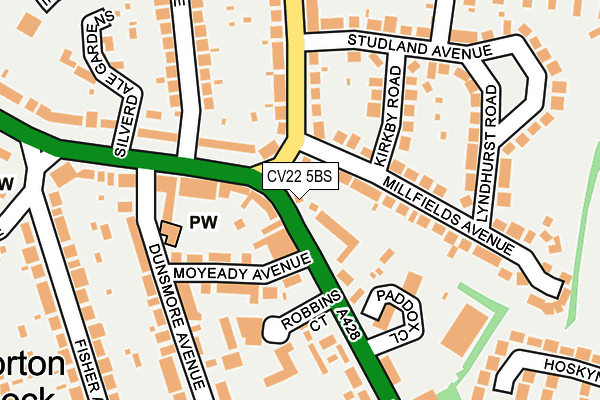 CV22 5BS map - OS OpenMap – Local (Ordnance Survey)