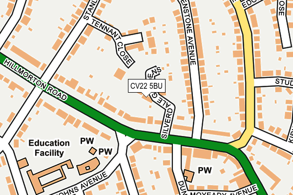 CV22 5BU map - OS OpenMap – Local (Ordnance Survey)