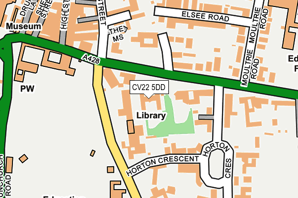 CV22 5DD map - OS OpenMap – Local (Ordnance Survey)