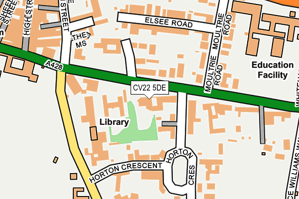 CV22 5DE map - OS OpenMap – Local (Ordnance Survey)