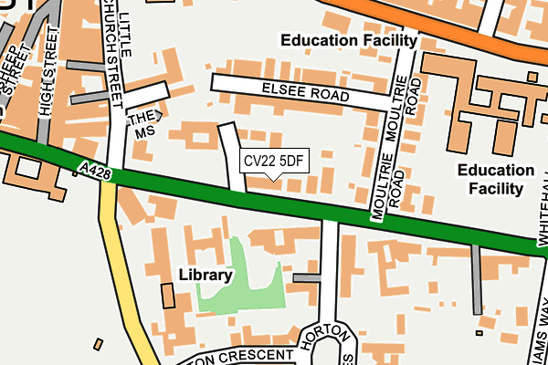 CV22 5DF map - OS OpenMap – Local (Ordnance Survey)