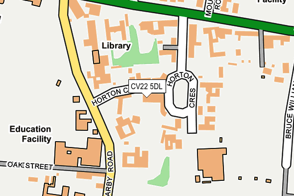 CV22 5DL map - OS OpenMap – Local (Ordnance Survey)