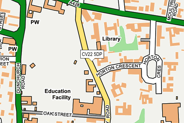 CV22 5DP map - OS OpenMap – Local (Ordnance Survey)
