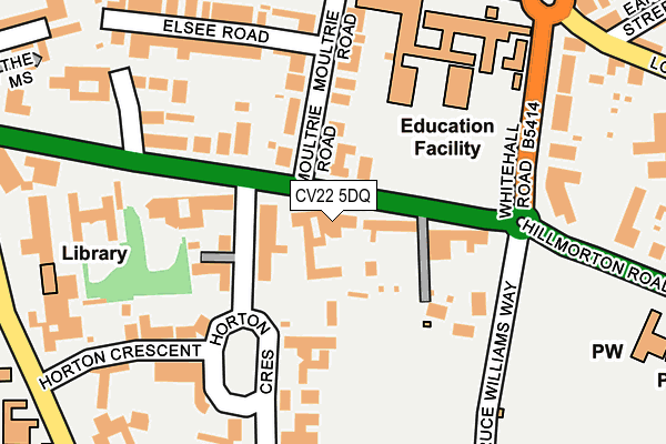 CV22 5DQ map - OS OpenMap – Local (Ordnance Survey)