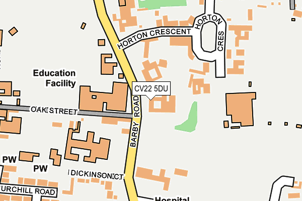 CV22 5DU map - OS OpenMap – Local (Ordnance Survey)