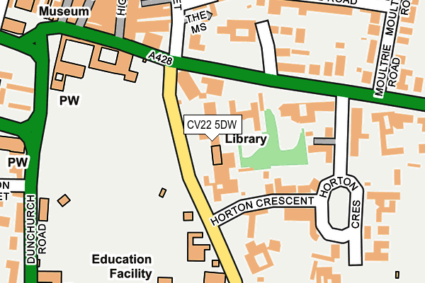 CV22 5DW map - OS OpenMap – Local (Ordnance Survey)