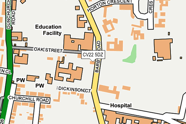 CV22 5DZ map - OS OpenMap – Local (Ordnance Survey)