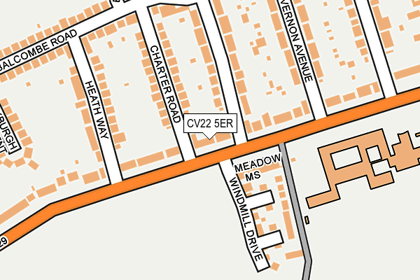 CV22 5ER map - OS OpenMap – Local (Ordnance Survey)