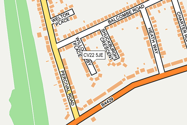CV22 5JE map - OS OpenMap – Local (Ordnance Survey)