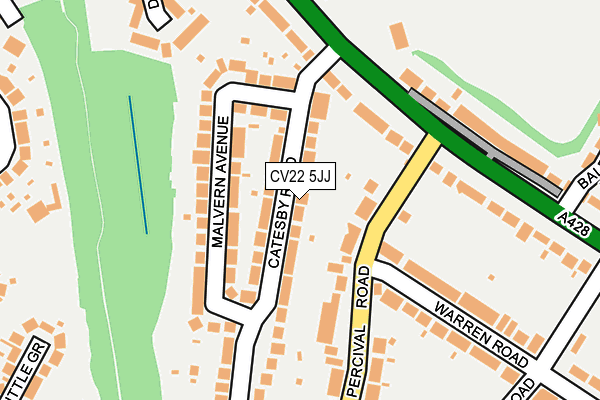 CV22 5JJ map - OS OpenMap – Local (Ordnance Survey)